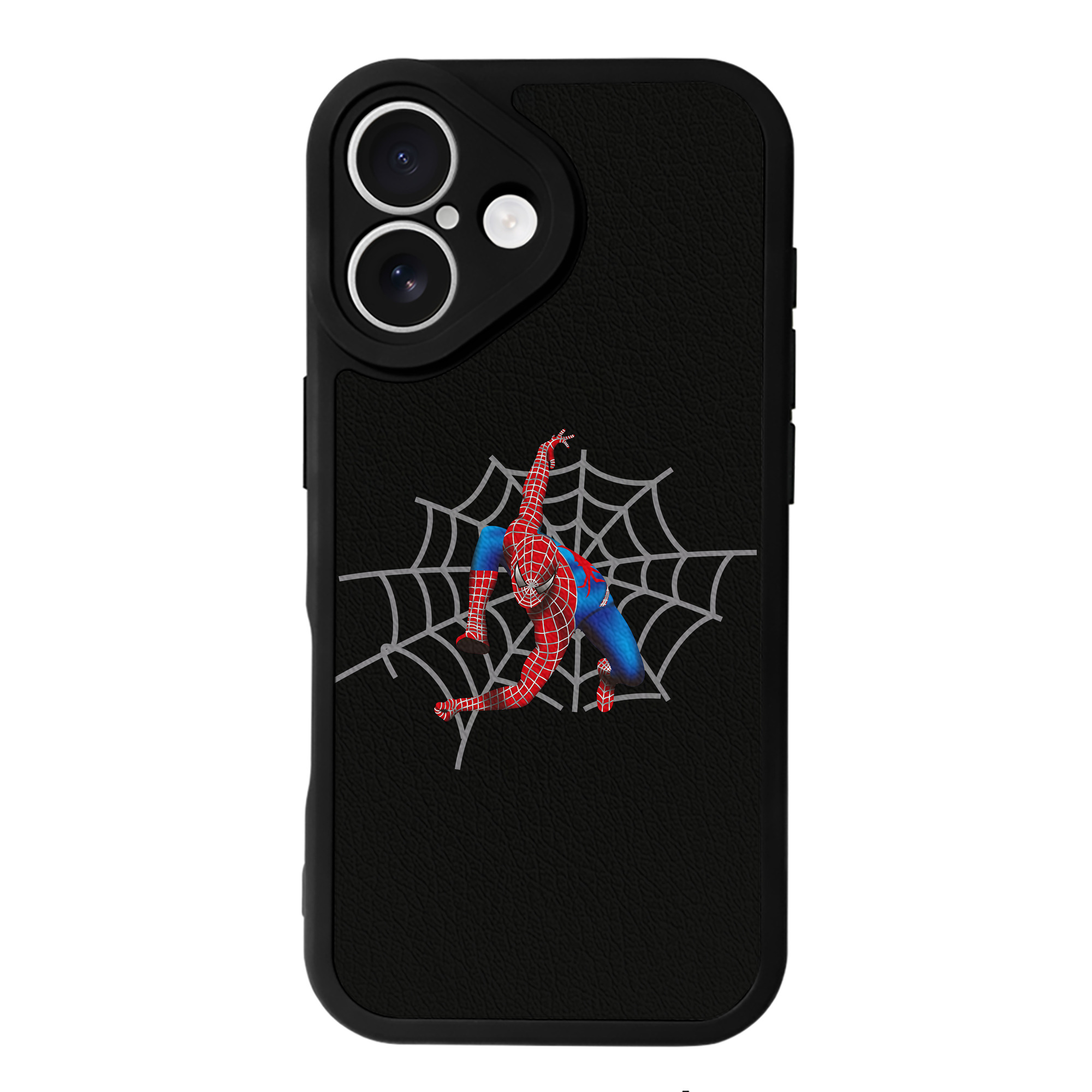 （画像用） Spider Man スパイダーマン 【iPhone 16シリーズ対応】シリコンスマホケース（レザー調） 材質：シリコン
